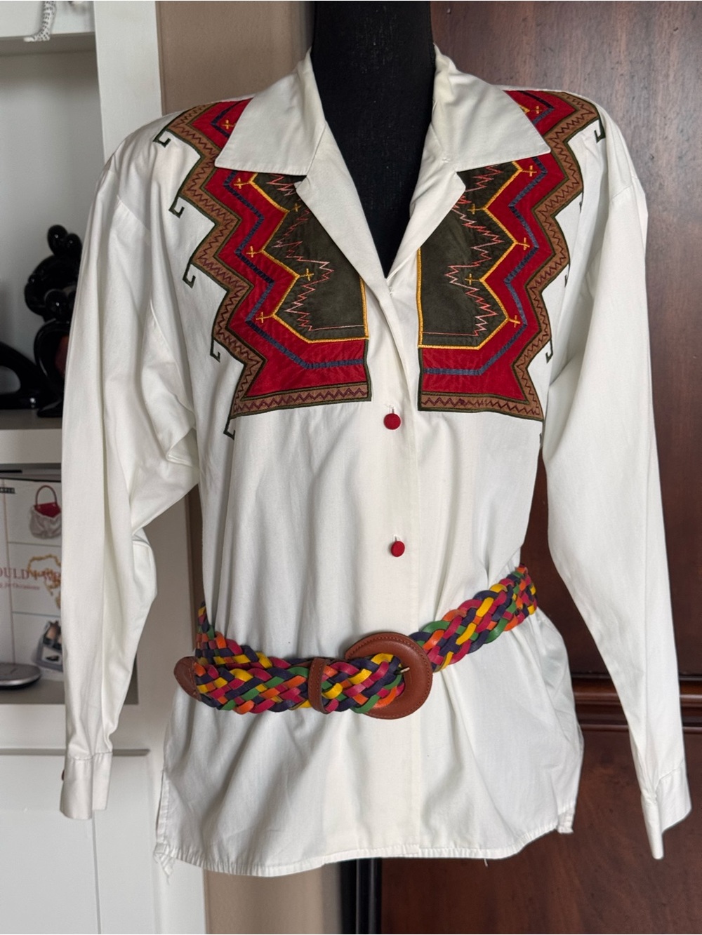 Vintage Hairston Roberson Embroidered Western Shirt
